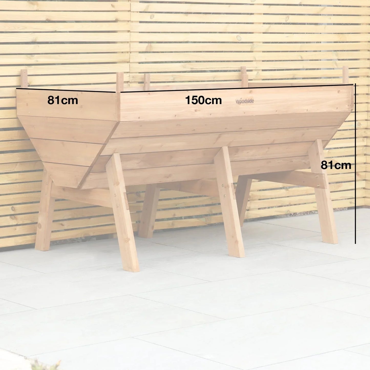 zblandscape Raised Wooden Garden Bed Planter, Plants & Vegetable/Herb Box, Large 150cm