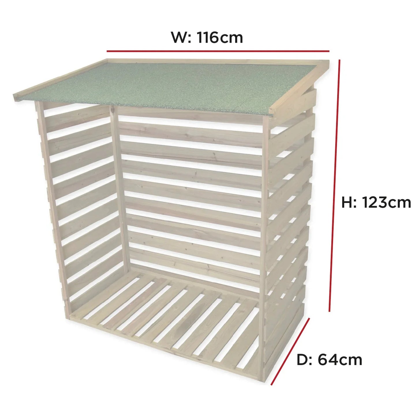 zblandscape Treated Wooden Heavy Duty Log Store Garden Storage Shed