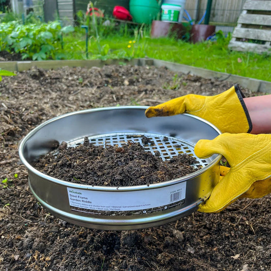 zblandscape Heavy Duty Garden Riddle, 30cm Potting Sieve, Mesh Soil/Compost Sift